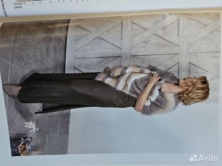 Пуховый палантин из французской ангоры