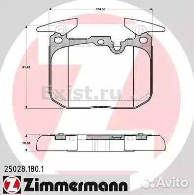 Тормозные накладки для BMW 34116859066