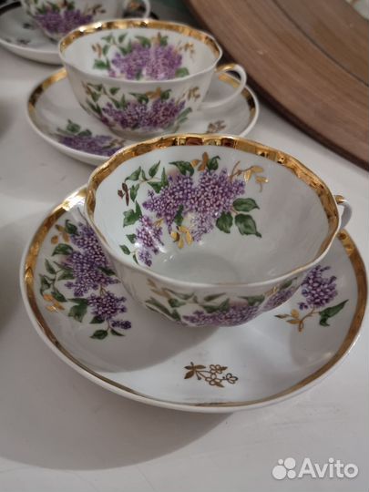 Чайные пары дулево сирень 1966