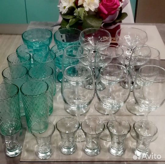 Бокалы, стаканы, креманки, рюмки