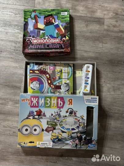Настольные игры Монополия Minecraft и Игра в жизнь