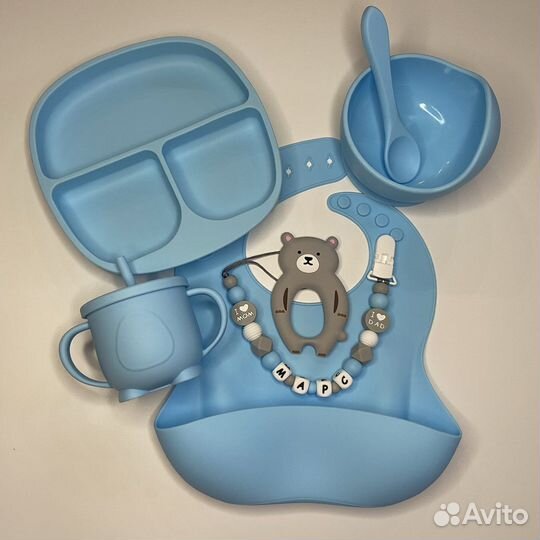 Набор силиконовой посуды для малышей