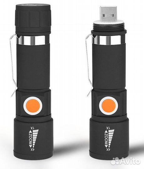 Новый фонарик аккумуляторный + бoнyc. Доставка