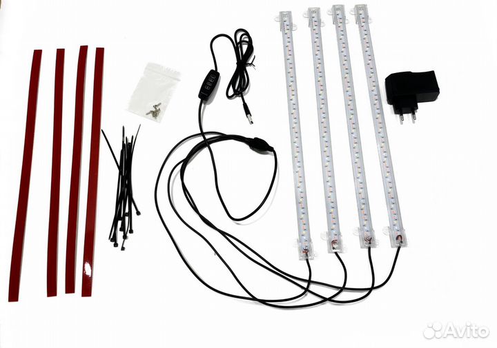 Светильник для растений/ 4 фитолампы Арт 02.02