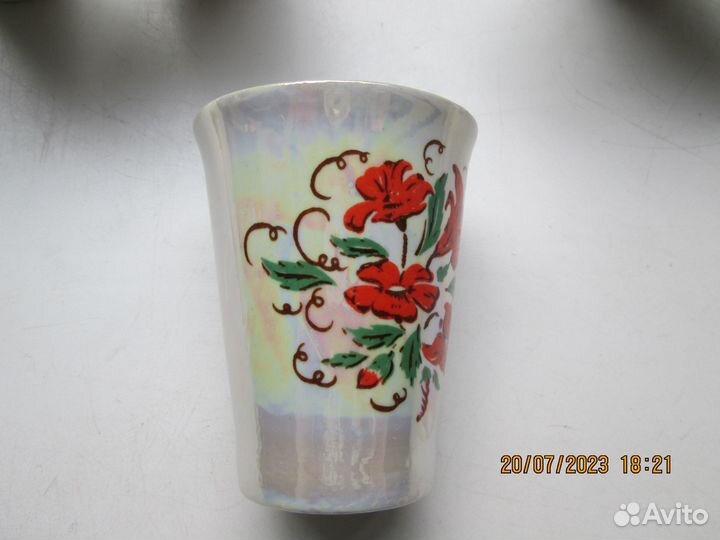 Стаканы фарфоровые перламутровые СССР