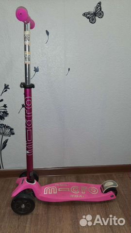 Самокат трехколесный Maxi Micro T-tube pink