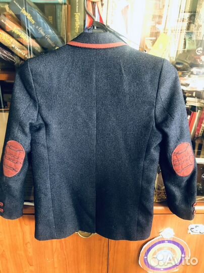 Пиджак для мальчика р 128-134 темно-стний
