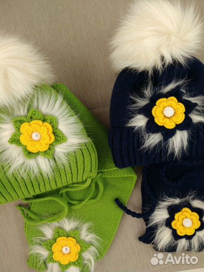 Комплект шапка, шарф