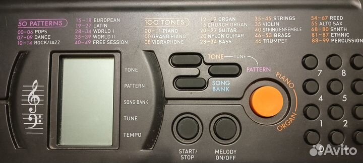 Детский синтезатор Casio SA-76 на батарейках 6хаа