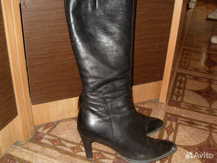 Сапоги женские кожаные