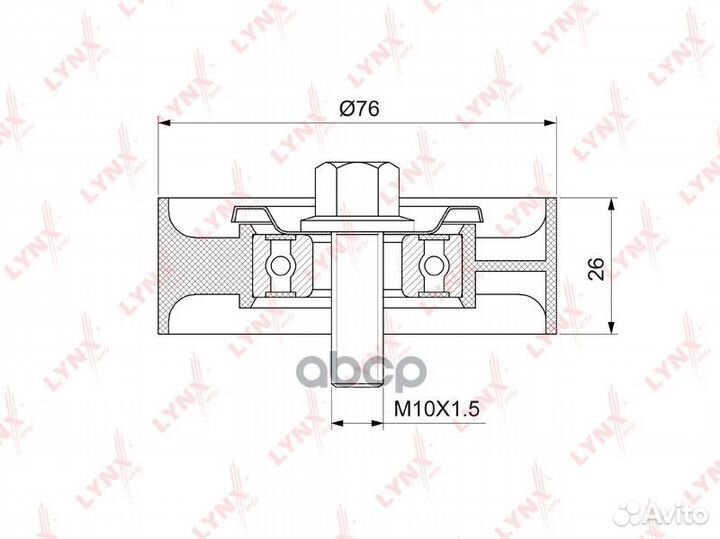 Ролик натяжной приводного ремня PB5349 lynxauto