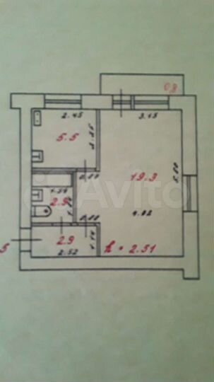 1-к. квартира, 30,6 м², 2/5 эт.