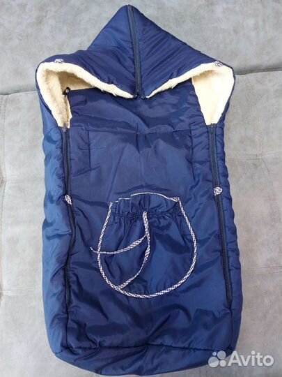 Супер теплый конверт на овчине от 0 до 1 года