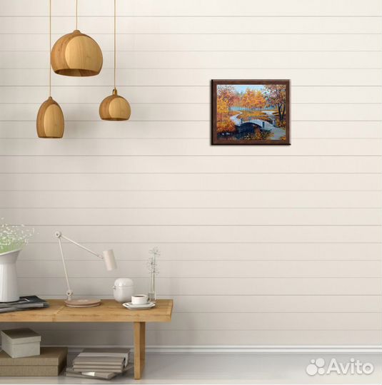 Картина маслом Осень, осенний пейзаж 20/25 см