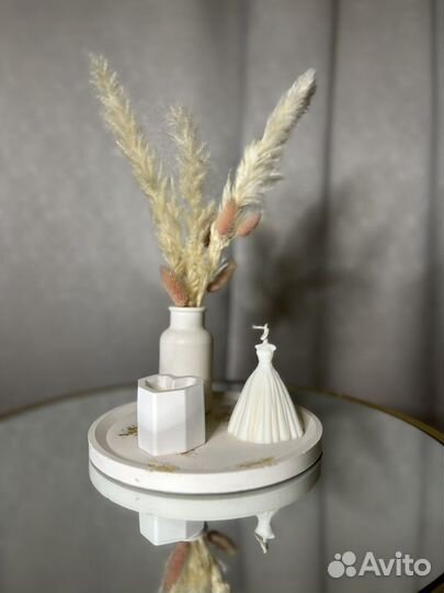 Свечи и декор из гипса ручной работы