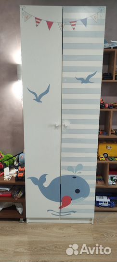 Комплект детской мебели шкаф и кровать