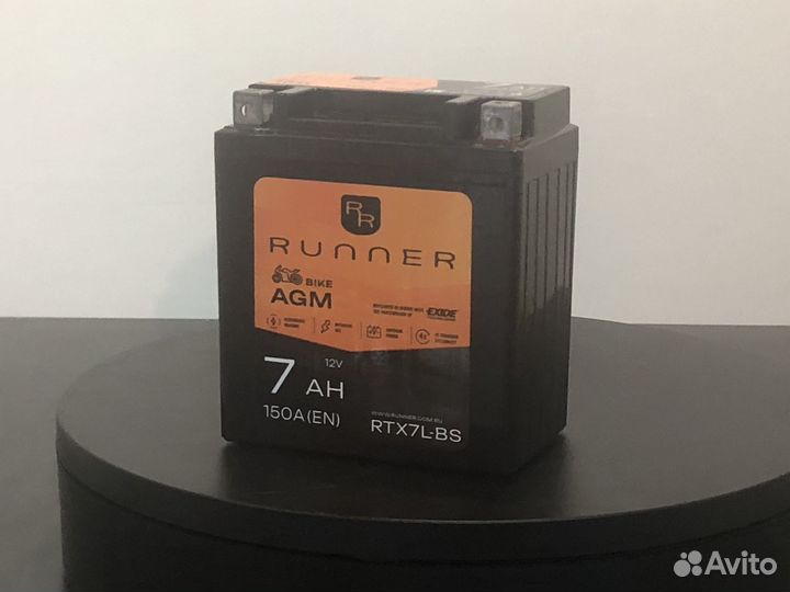 Аккумулятор для мототехникиRunner 7Ач 100А RTX7L-B