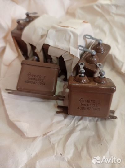 10шт конденсаторы мбго-2 1 мкф 400 в\цена за 10шт