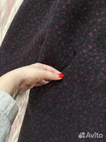 Пальто шерстяное с норкой