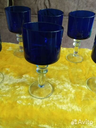 Бокалы цветное стекло СССР