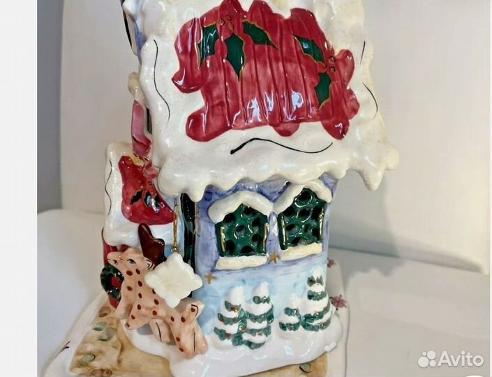 Новогодний подсвечник домик