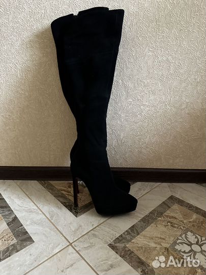 Ботфорты натуральная замша