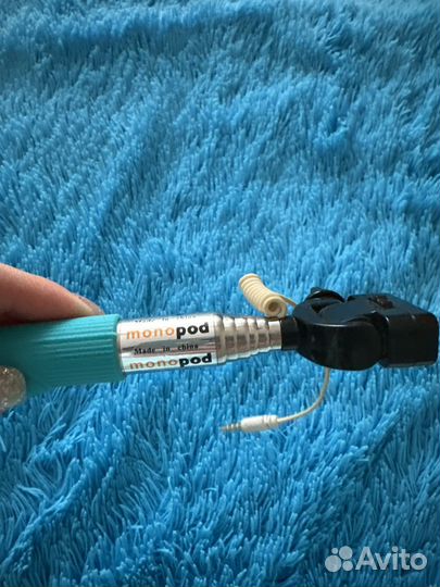 Монопод (селфипалка) голубой