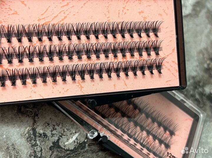 Накладные ресницы пучки/длина 0.12/для макияжа