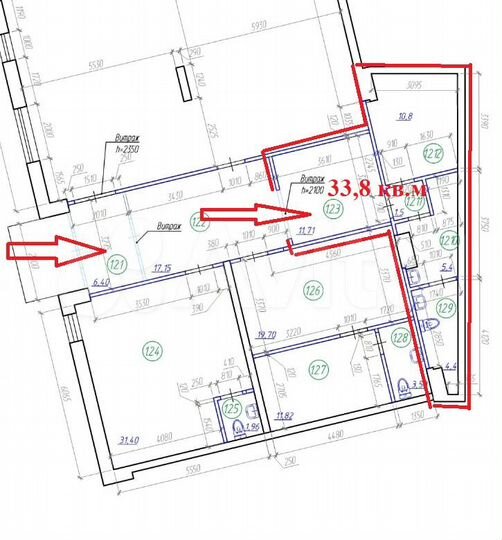 Торговая площадь, 33.8 м²