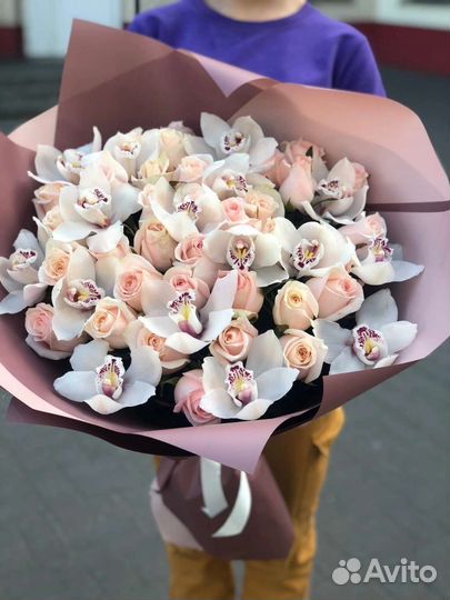 Цветы розы букет