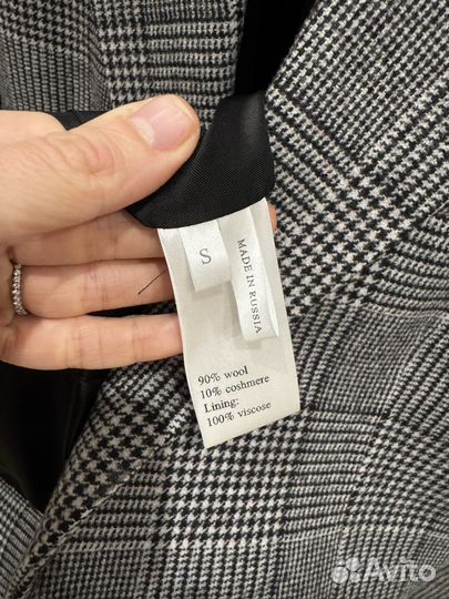 Пиджак Present Simple, серый в клетку