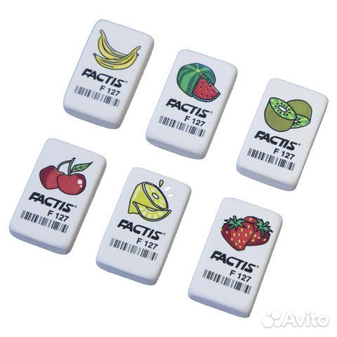 Ластик factis F 127 Испания, 40х24х10 мм, ассорти