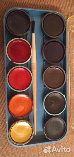 Краски акварельные полусухие винтаж