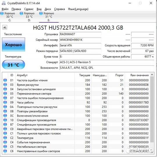 Надёжный Жесткий диск Hdd 2 тб