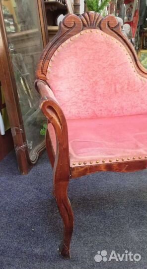 Винтажная банкетка, тумба, дерево