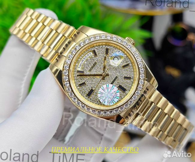 Премиальные мужские часы Rolex swarovski
