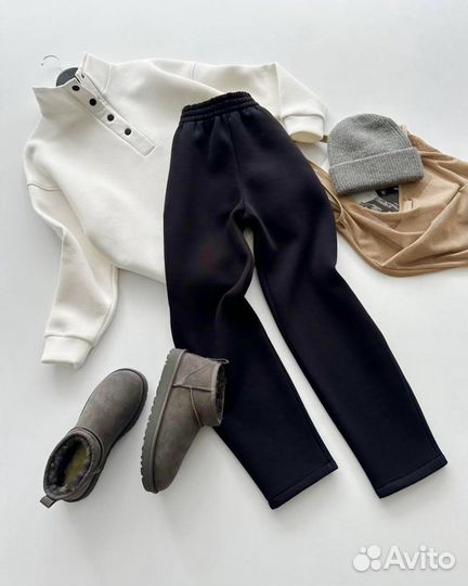 Женский костюм двойка утепленный на флисе