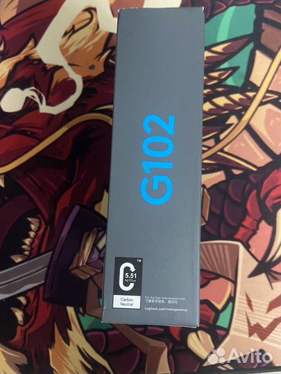 Мышка logitech g102 синия