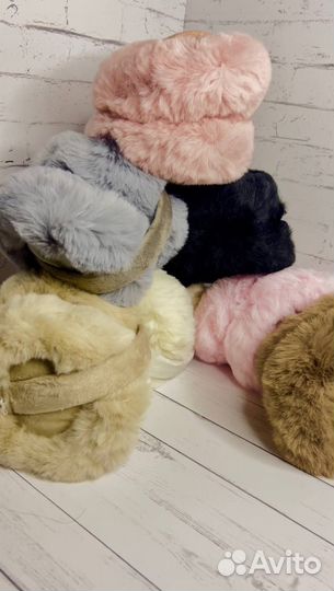 Шапка ушанка норковая женская