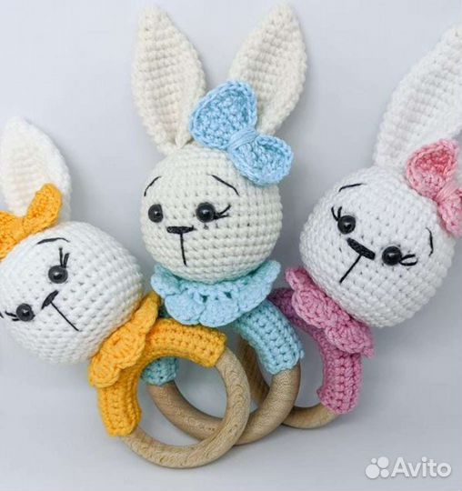 Деревянные грызунки погремушка