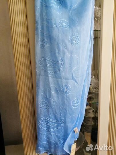 Новый палантин-шарф натуральный шелк 180х80