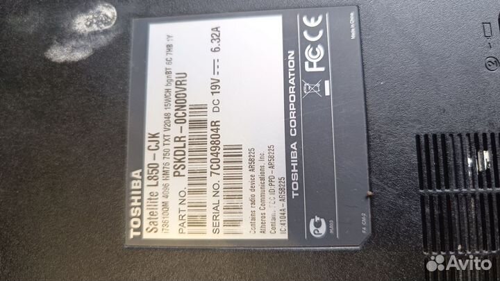 Ноутбук toshiba satellite l850 cjk