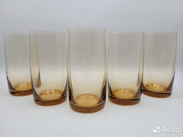 Стаканы цветное карамельное стекло набор 5 шт