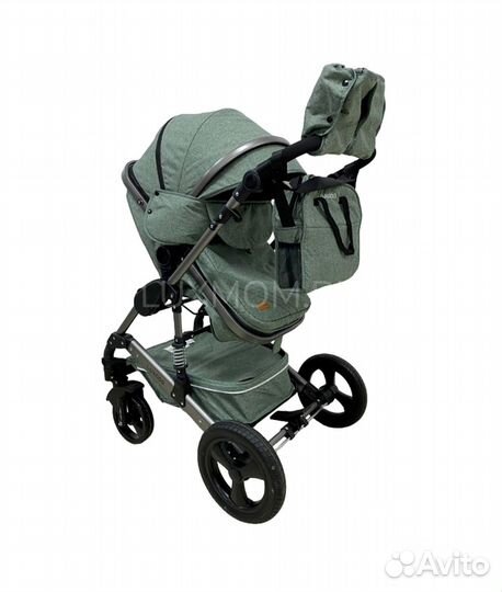 Коляска luxmom 555 3B1 (зеленый лен)
