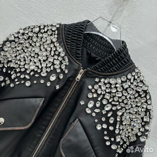 Кожаный бомбер Sandro