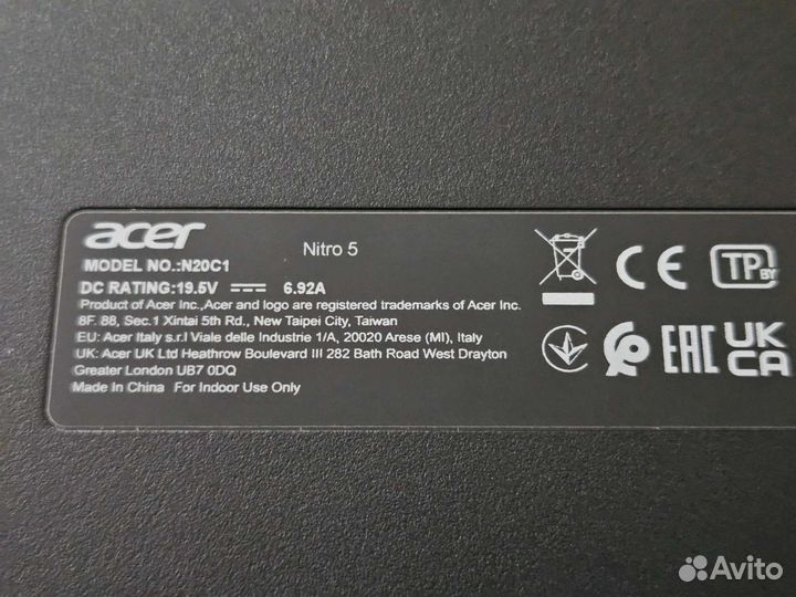 Acer nitro 5 gtx 1650 ti 16Gb