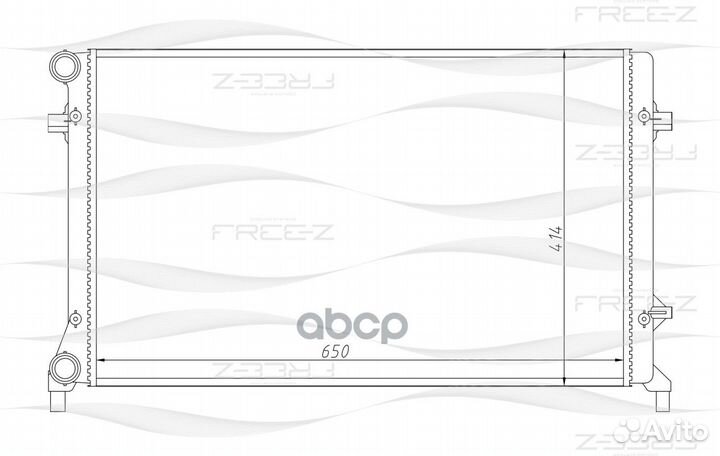 Радиатор двигателя KK0207 free-Z