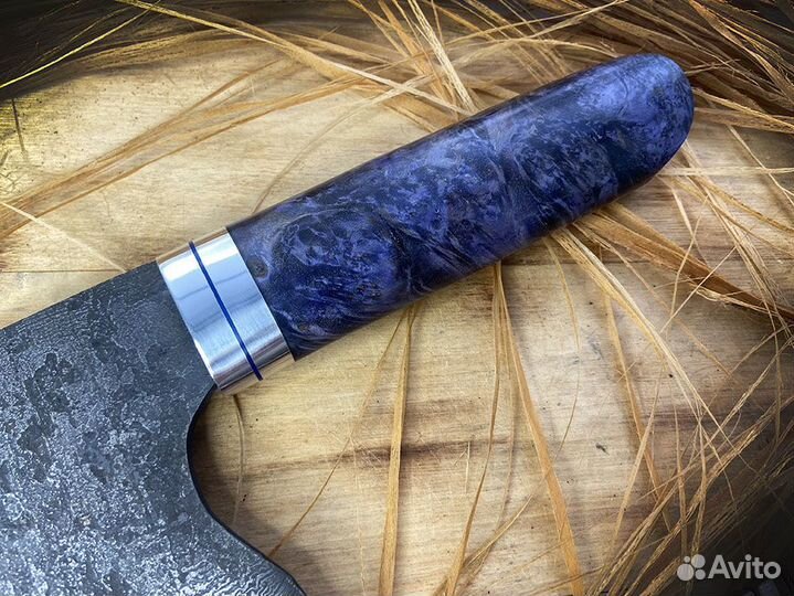 Шеф нож Сербский из дамасской стали