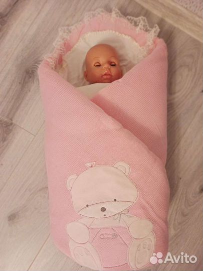 Конверт-одеяло для девочки, зимнее