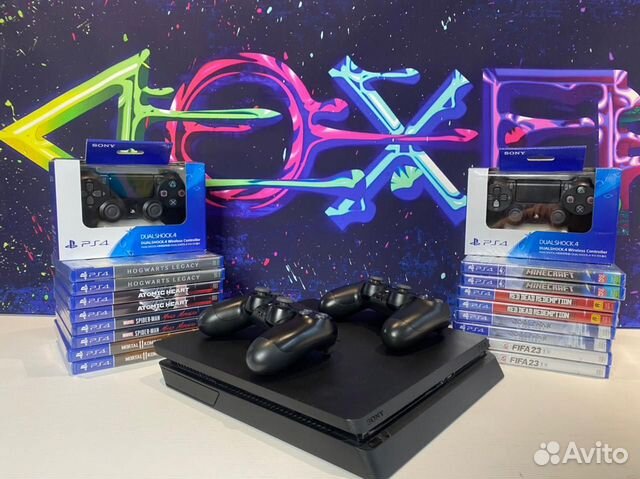 Sony Playstation 4 slim + 390 Игр